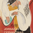 Propuesta Cartel Jornadas Cervantinas. Design, Ilustração tradicional, Design editorial, Design de cartaz e Ilustração digital projeto de María Gomes - 13.06.2022