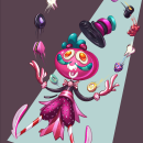 Candy Illusionist - Final and Progression. Character Design, and Concept Art project by Francesco Mazza - 06.25.2022