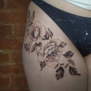 Mi proyecto del curso: Tatuaje botánico con puntillismo. Un proyecto de Ilustración tradicional, Diseño de tatuajes e Ilustración botánica de leomsanchez2408 - 28.06.2022