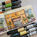 Mi proyecto del curso: Dibujo arquitectónico expresivo con marcadores de colores. Un proyecto de Bocetado, Dibujo, Ilustración arquitectónica, Sketchbook e Ilustración con tinta de Ethel Alvear - 06.07.2022