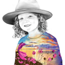 Rainbow Sunsets and Wildflowers (My project for course: Double Exposure Watercolor: Painting Nature). Ilustração tradicional, Pintura em aquarela, Desenho realista e Ilustração naturalista projeto de Elise Parker - 08.07.2022