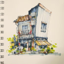 My project for course: Expressive Architectural Sketching with Colored Markers. Sketching, Drawing, Architectural Illustration, Sketchbook & Ink Illustration project by Lê Trường - 07.05.2022