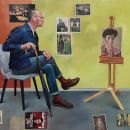 Portrait of Mark Gatiss. Een project van  Beeldende kunst, Schilderij, Portretillustratie y  Olieverfschilderij van Jane French - 18.07.2022