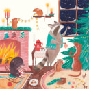 Christmas and winter illustrations . Een project van Traditionele illustratie van Cécile Berrubé - 22.07.2022