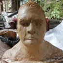Busto de mi padre, la primera escultura que hago . Fine Arts, and Sculpture project by Sebastián Camilo Leal Daza - 07.21.2021