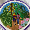 Mi proyecto del curso: Introducción al bordado botánico. Embroider, and Textile Illustration project by Sandra Echeverry - 07.24.2022