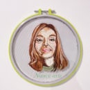 Mi proyecto del curso: Retratos bordados sobre tul. Photograph, Embroider, Portrait Drawing, Textile Illustration, and DIY project by nancycardenas0207 - 07.29.2022