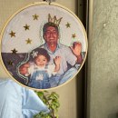 Día del Padre: bordado sobre foto. Bordado projeto de Ángeles Ramos - 20.06.2022