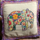 Elefante bordado en distintos puntos. Embroider project by Silvia Restelli - 11.24.2015