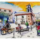 Mi proyecto del curso: Sketching urbano: dibuja tu ciudad en movimiento. Esboçado, Desenho, Pintura em aquarela, Ilustração arquitetônica, e Sketchbook projeto de juanjesusaragon - 04.08.2022