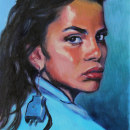 My project for course: Expressive Oil Portraiture: Explore the Alla Prima Technique. Un proyecto de Bellas Artes, Pintura, Ilustración de retrato y Pintura al óleo de anjak73 - 09.08.2022