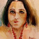My project for course: Expressive Portrait Drawing with Soft Pastels. Un proyecto de Ilustración, Bellas Artes, Dibujo, Ilustración de retrato, Dibujo de Retrato y Dibujo artístico de Arup Roy - 06.08.2022