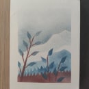 Paysages narratifs : exercices au pochoir. Un proyecto de Ilustración tradicional de Marjorie Delrieu - 12.08.2022