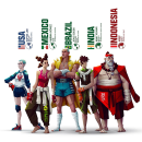 World Fighters. Ilustração tradicional, Direção de arte, e Design de personagens projeto de Andrés Moncayo - 18.03.2020