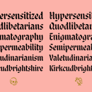 Malice Stencil Typeface. Un proyecto de Diseño, Ilustración tradicional, Tipografía, Caligrafía y Diseño tipográfico de Scott Biersack - 06.09.2020
