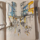 Mis primeros sketches de París. Sketching, Drawing, Architectural Illustration, Sketchbook & Ink Illustration project by Paola Martini - 08.26.2022