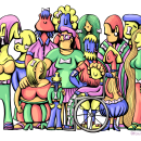 Ilustraciones para el I Encuentro Entidades LGTBI. Un proyecto de Ilustración tradicional de Teresa Castro Gutiérrez - 31.08.2022
