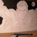 Superman. Desenho a lápis projeto de Michael Leandro Muñoz Uribe - 02.09.2022
