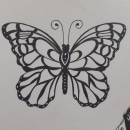 premier projet : tattoo papillon. Un proyecto de Diseño de tatuajes de laura.badel - 16.09.2022