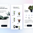 UX/UI Concept Design of Mobile App 🌿. Un projet de UX / UI, Conception mobile, Conception d'applications , et Art floral et végétal de Marina Zlydennaya - 17.09.2022