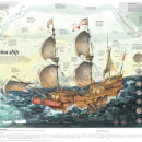 El barco de China. Ilustração tradicional, Design de informação e Infografia projeto de Adolfo Arranz - 17.02.2018