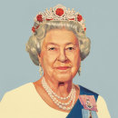 Retrato de la Reina Isabel II. Ilustração tradicional projeto de David de las Heras - 19.09.2022