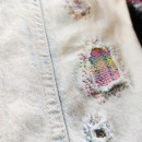Parche telar para chaqueta. Embroider, and Weaving project by Loreto Benavides - 09.23.2022