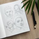 Mi proyecto del curso: Sketchbook de retrato: explora el rostro humano. Esboçado, Desenho, Desenho de retrato, Desenho artístico, e Sketchbook projeto de Emmanuel Cárdenas - 26.09.2022
