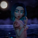 Moonlight. 3D, Rigging, 3D Animation, 3D Modeling, and 3D Character Design project by Irene Vicente - 09.26.2022