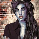 Mi proyecto del curso: Técnicas de ilustración para retratos con Illustrator y Photoshop. Amy Winehouse. Projekt z dziedziny Trad, c, jna ilustracja, Ilustracja c, frowa, R i sowanie portretów użytkownika Mercedes Galán - 28.09.2022