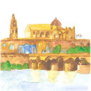 Mezquita-catedral de Córdoba, España. Un proyecto de Ilustración tradicional y Pintura a la acuarela de María Navarro García - 12.10.2022