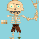 Skelly - O esqueleto do pé torto . Ilustração, Design de personagens, Design gráfico e Ilustração digital projeto de Vinicius Campacci - 09.10.2022