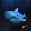 Un Pequeño Tiburón . Un proyecto de 3D, Animación de personajes, Modelado 3D y Diseño de personajes 3D de Alan Ocaña - 09.10.2022