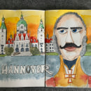 Aquarellsketching: Hannover . Traditional illustration, Sketching, Creativit, Drawing, Watercolor Painting, and Sketchbook project by wolf-jana - 10.17.2022