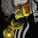Brujita nocturna. Un projet de Illustration traditionnelle, Conception de personnages, Animation de personnages, Animation 2D, Illustration numérique, Dessin numérique et Illustration animée de Nana Paolucci - 30.09.2022