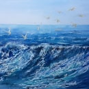Completed Art works - Ocean Blue. Artes plásticas projeto de Lena Dalton - 20.10.2022