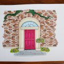 Colorful Dublin door. Un projet de Illustration traditionnelle de Laura Wilson - 23.10.2022