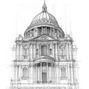 Saint Paul's Cathedral, London. Traditional illustration, Architecture, Fine Arts, Drawing, Architectural Illustration & Ink Illustration project by Luke Adam Hawker - 10.24.2022