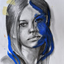 Mój projekt z kursu: Portret technikami mieszanymi: uchwyć emocje i uczucia. Un proyecto de Bellas Artes, Dibujo a lápiz, Dibujo, Ilustración de retrato, Dibujo de Retrato, Dibujo realista y Dibujo artístico de agleszczynska - 02.11.2022