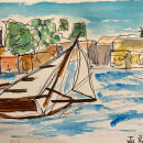 Boats in Line & wash . Traditional illustration project by Johan Gustaphzon - 11.06.2022