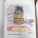 My project for course: Architectural Sketching with Watercolor and Ink. Sketching, Drawing, Watercolor Painting, Architectural Illustration, Sketchbook & Ink Illustration project by Melissa D'Cruz - 11.07.2022