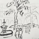 Mi proyecto del curso: Sketching urbano: Plaça Reial - BCN. Traditional illustration, Sketching, Drawing, Watercolor Painting, Architectural Illustration, and Sketchbook project by nusaco - 11.08.2022