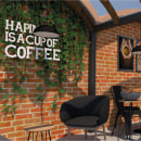 Coffe Shop. Un projet de Architecture, Pa, sagisme, Illustration numérique, Architecture numérique et Illustration architecturale de Yomi Narváez - 06.11.2022