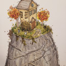 Little abandoned house on a hill. Un projet de Illustration traditionnelle de Laura Wilson - 09.11.2022