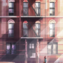 New York Facade.. Traditional illustration, and Advertising project by Sergio Picazo Ferro - 11.13.2022