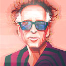 Retrato vectorial de Tim Burton.. Un projet de Illustration traditionnelle et Illustration éditoriale de Sergio Picazo Ferro - 14.11.2022