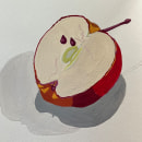 Apple in gouache . Un proyecto de Ilustración tradicional y Pintura de Kristen Stephenson - 14.11.2022