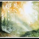 Mijn project van de cursus: Schilder dromerige aquarellandschappen met licht. Un progetto di Pittura e Pittura ad acquerello di Judith van Rijswijk - 18.11.2022
