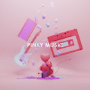 Pinky music. Un projet de 3D, Animation, Mode , et Design graphique de Miki Tejima - 20.11.2022