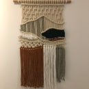 My project for course: Macraweave: Combine Macramé with Weaving Techniques. Accessor, Design, Interior Design, Decoration, Fiber Arts, Macramé, Weaving, and Textile Design project by Nina Shoo - 11.21.2022
